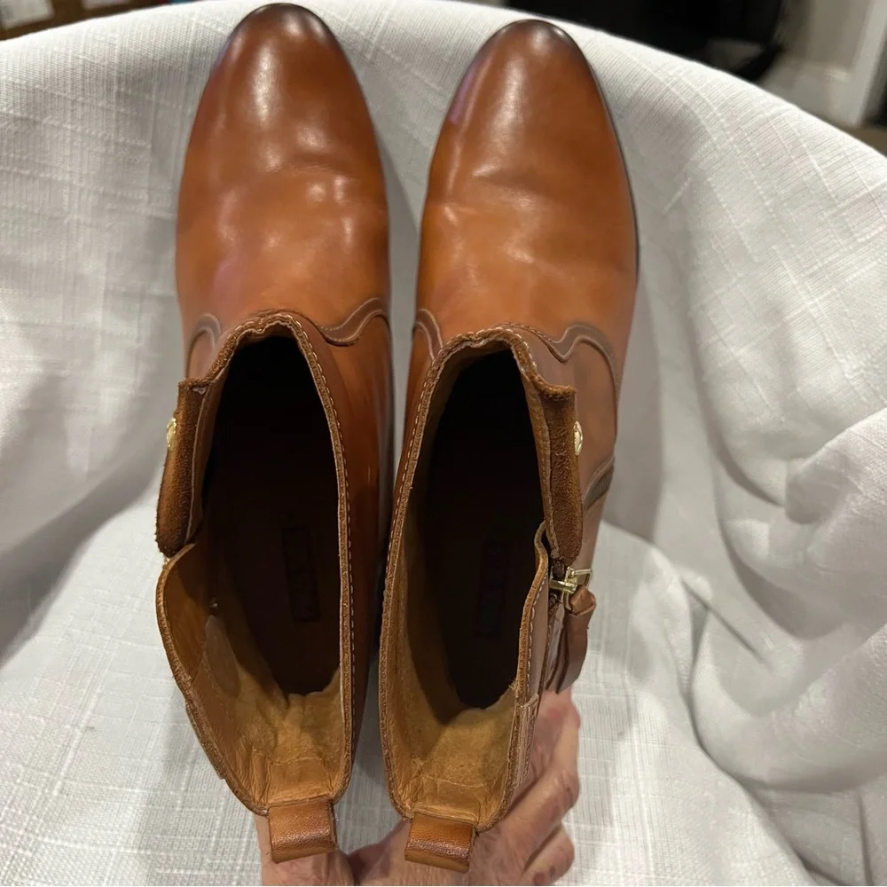 Pikolinos Malaga W6W Leather Bootie Brandy Ankle Boots EU 42/US 11 11.5 EUC Shoe - Picture 7 of 14